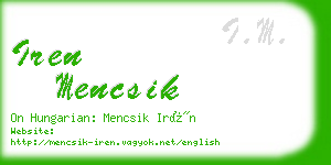 iren mencsik business card